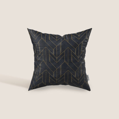 Cuscino decorativo geometrico in velluto Impermeabile disponibile in diverse colorazioni nero