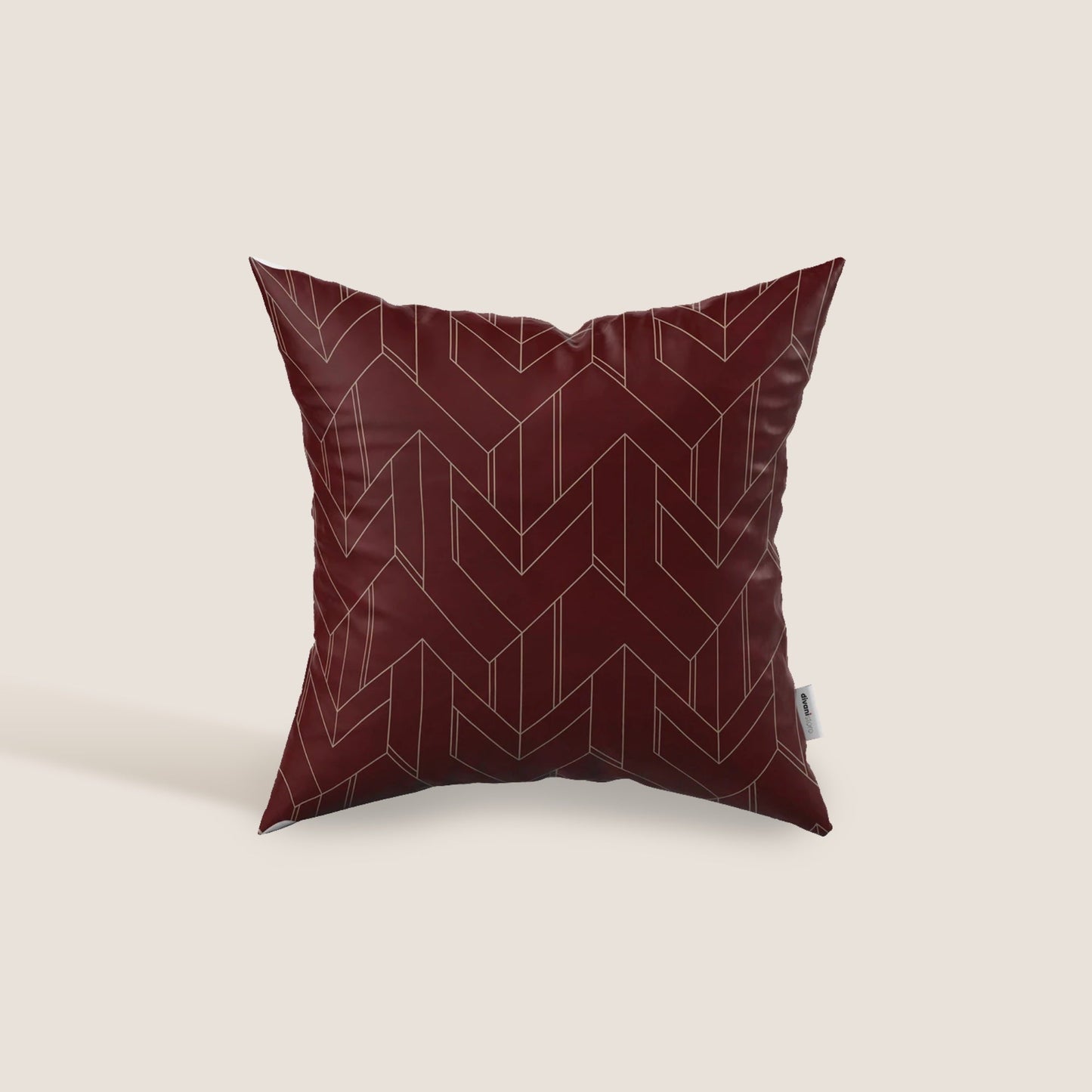 Cuscino decorativo geometrico in velluto Impermeabile disponibile in diverse colorazioni rosso