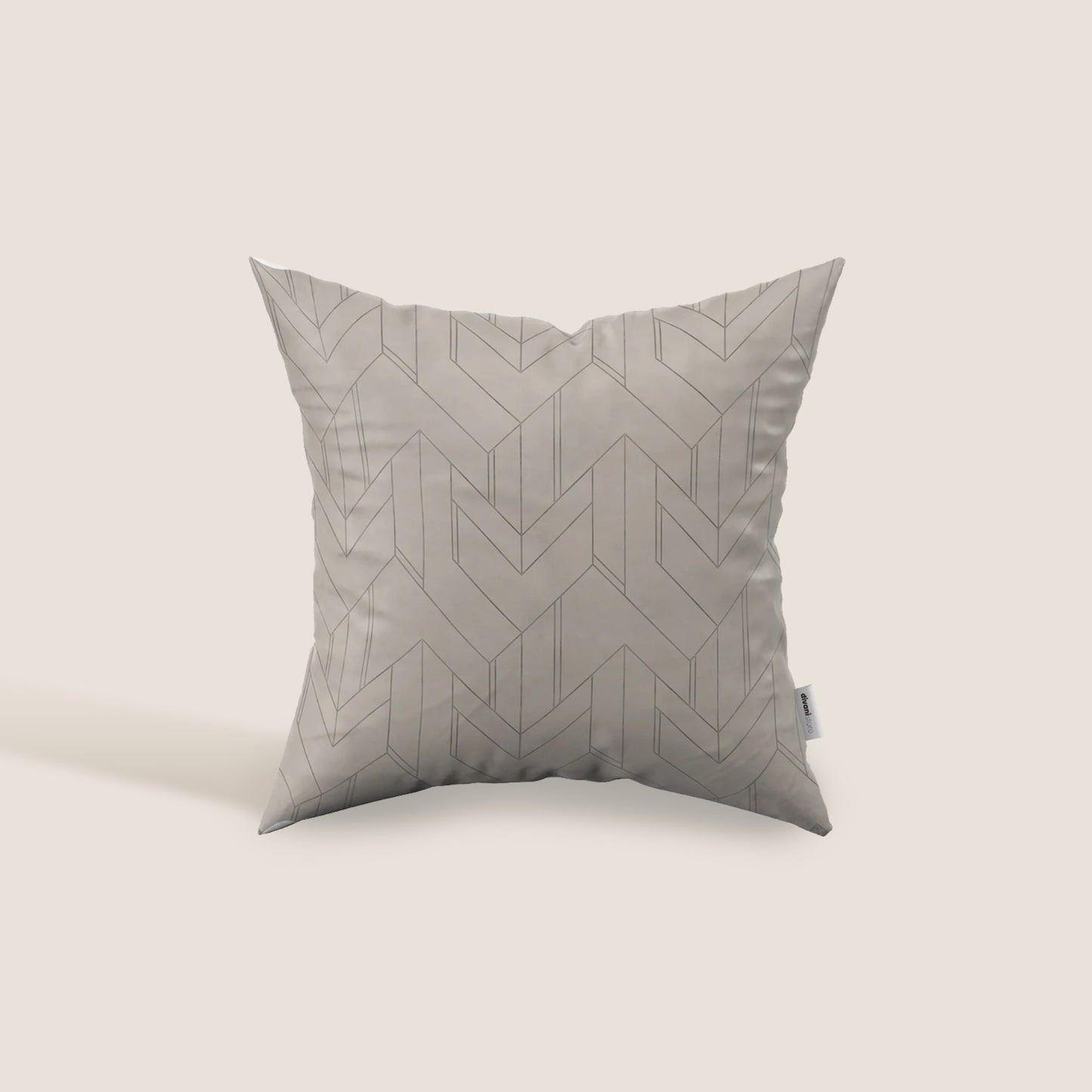 Cuscino decorativo geometrico in velluto Impermeabile disponibile in diverse colorazioni tortora