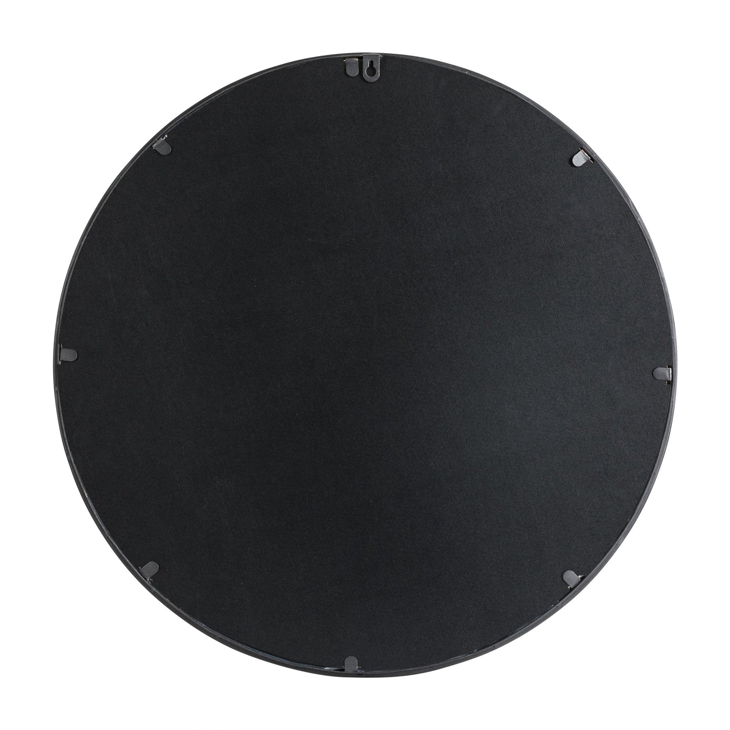 Glitzhome Modern Round/ Arched Black Metal Glass Wall Mounted Mirror Indoor Decor