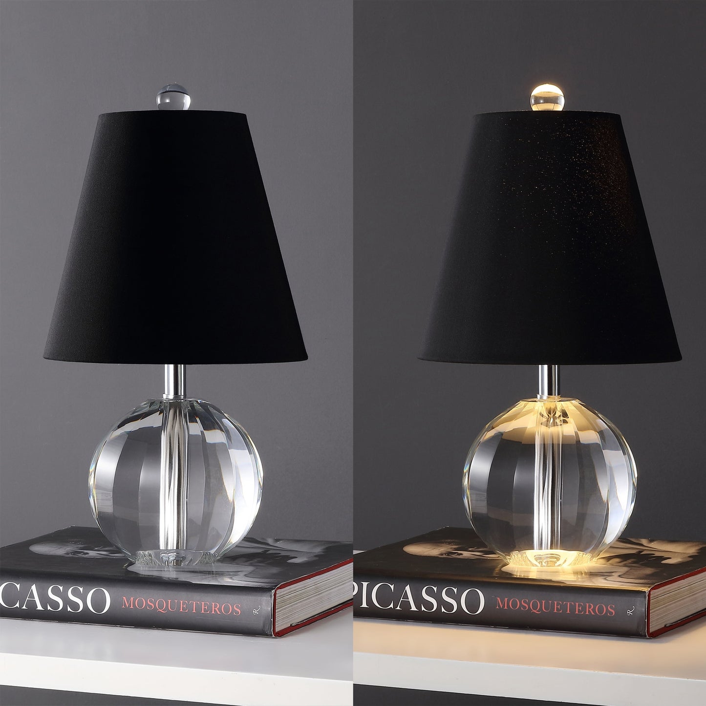 Goddard 16 Crystal Ball/Metal LED Table Lamp, By JONATHAN Y