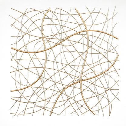 Gold Abstract Metal Modern Wall Art Decoration