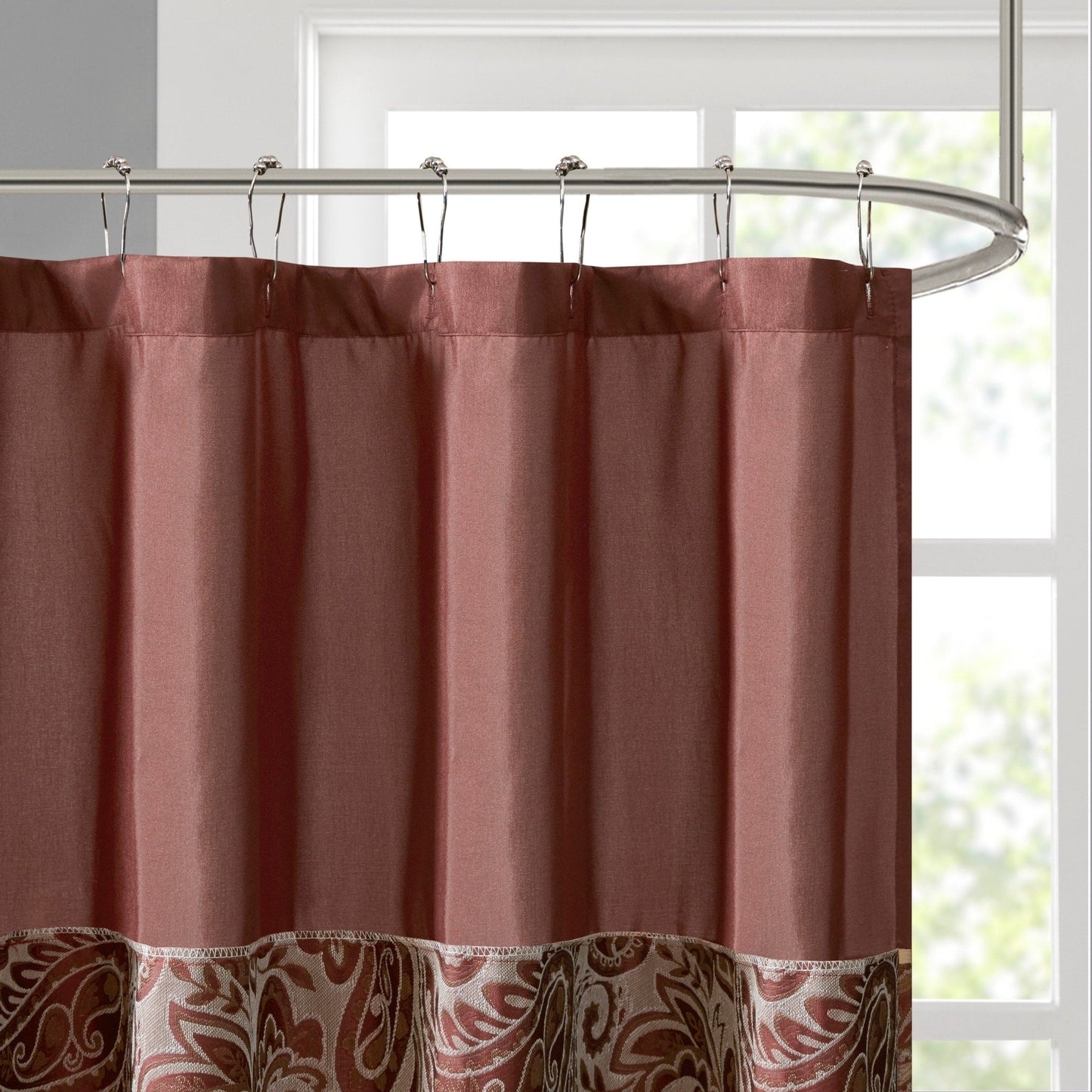 Madison Park Aubrey Jacquard Shower Curtain