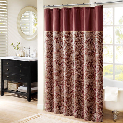 Madison Park Aubrey Jacquard Shower Curtain
