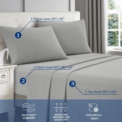 Nanshing 4-Piece Rayon From Bamboo Special Cooling Sheet Set