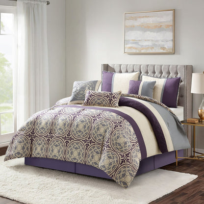 Nanshing Daffodil 7-Piece Medallion Print Comforter Set