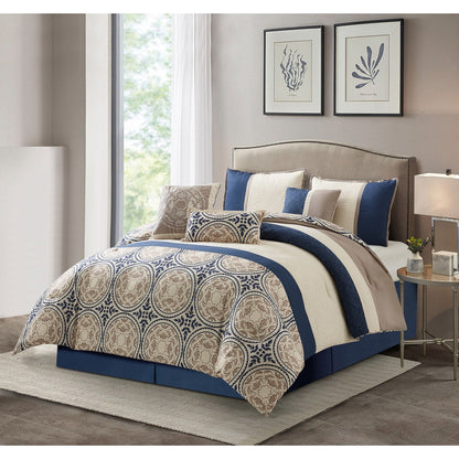 Nanshing Daffodil 7-Piece Medallion Print Comforter Set