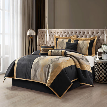 Nanshing Daniella 7-Piece Modern Geometric Comforter Set