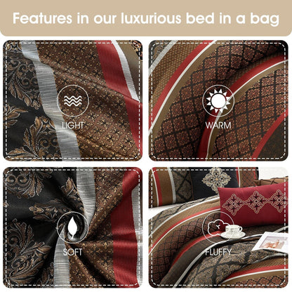 Nanshing Jensen 7 Piece Jacquard Geometric Comforter Set