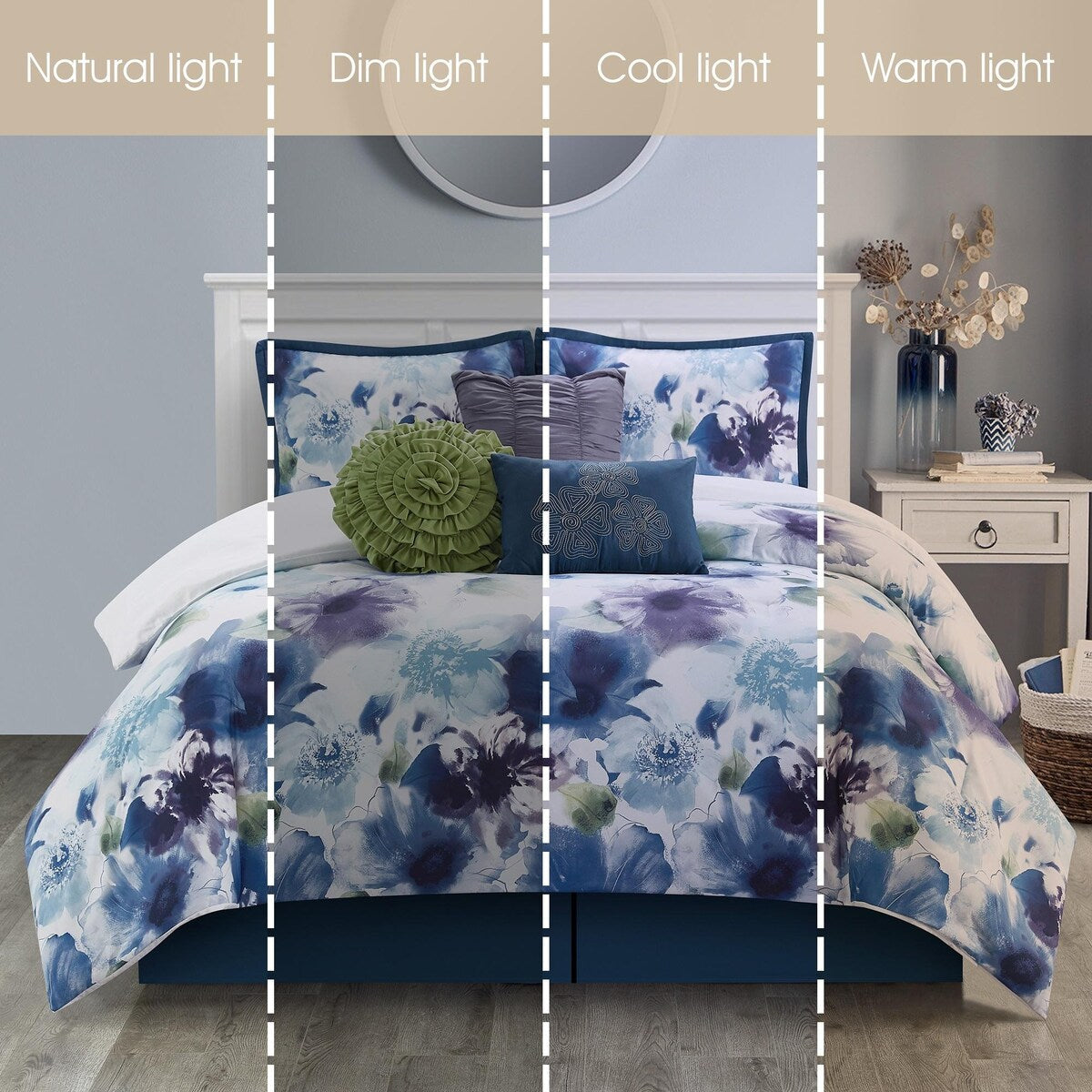 Nanshing Leela 7 Piece Floral Comforter Set