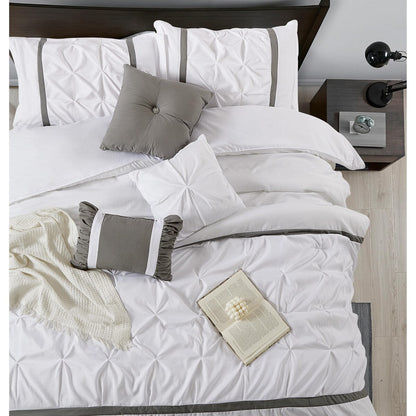 Nanshing Regala 7 Piece Minimalist Pinch Pleat Comforter Set