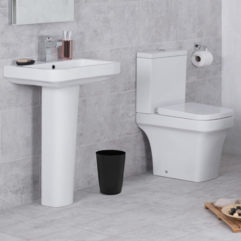 HOLD N’ STORAGE - Set of 2 Small Trash Can with Open Top for Compact and Tight Spaces – 1.58 Gallon Capacity