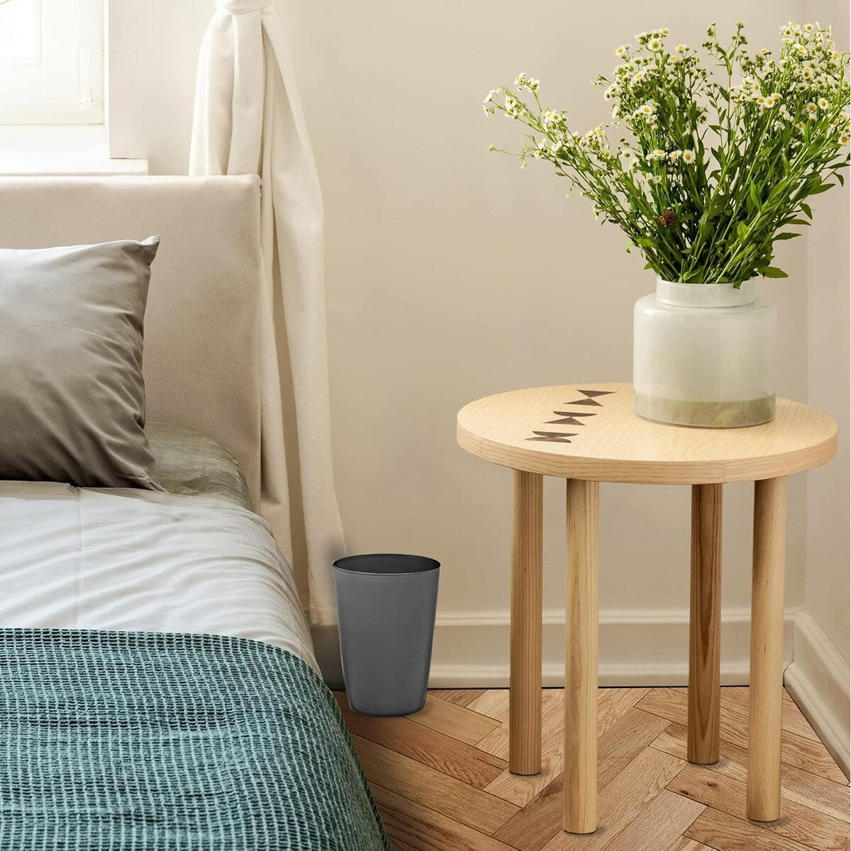 HOLD N’ STORAGE - Set of 2 Small Trash Can with Open Top for Compact and Tight Spaces – 1.58 Gallon Capacity