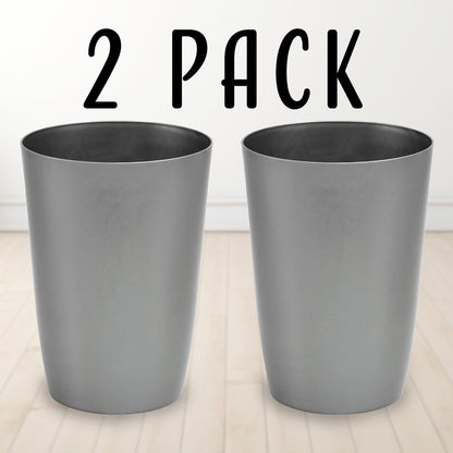 HOLD N’ STORAGE - Set of 2 Small Trash Can with Open Top for Compact and Tight Spaces – 1.58 Gallon Capacity