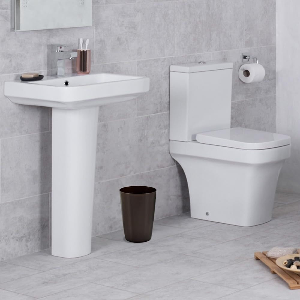 HOLD N’ STORAGE - Set of 2 Small Trash Can with Open Top for Compact and Tight Spaces – 1.58 Gallon Capacity