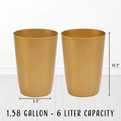HOLD N’ STORAGE - Set of 2 Small Trash Can with Open Top for Compact and Tight Spaces – 1.58 Gallon Capacity