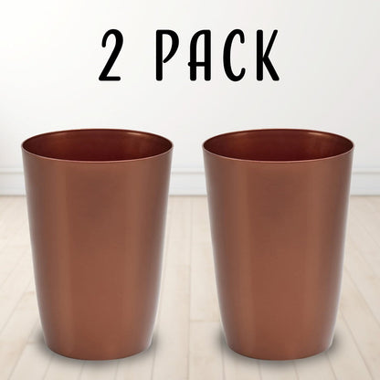 HOLD N’ STORAGE - Set of 2 Small Trash Can with Open Top for Compact and Tight Spaces – 1.58 Gallon Capacity