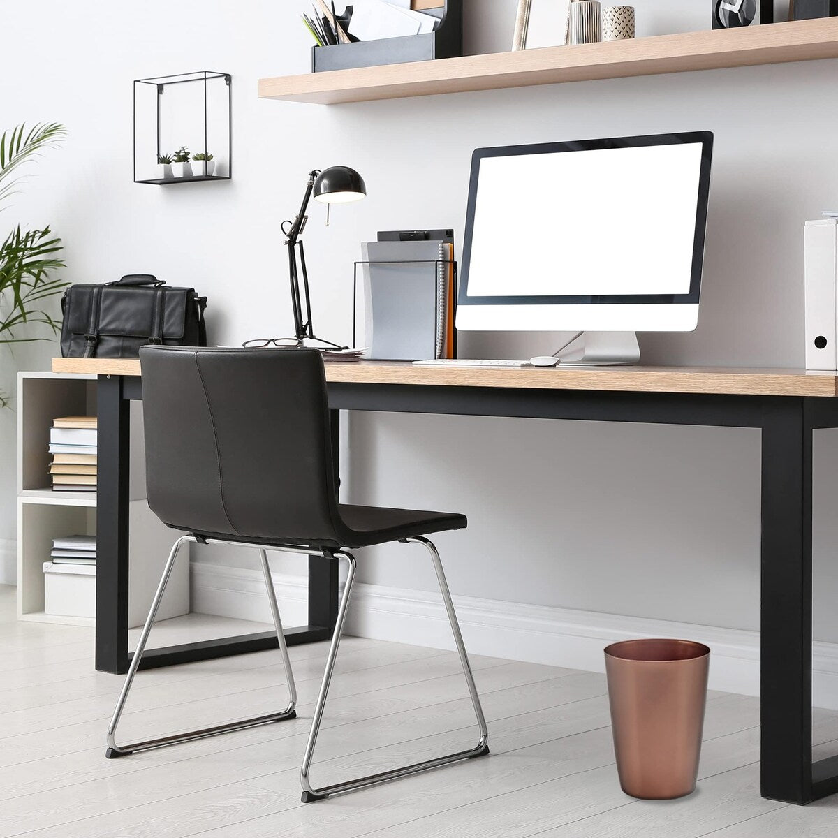 HOLD N’ STORAGE - Set of 2 Small Trash Can with Open Top for Compact and Tight Spaces – 1.58 Gallon Capacity