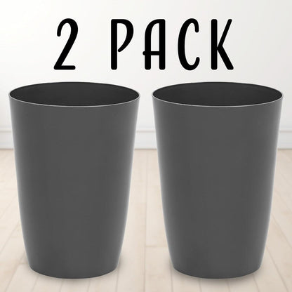 HOLD N’ STORAGE - Set of 2 Small Trash Can with Open Top for Compact and Tight Spaces – 1.58 Gallon Capacity
