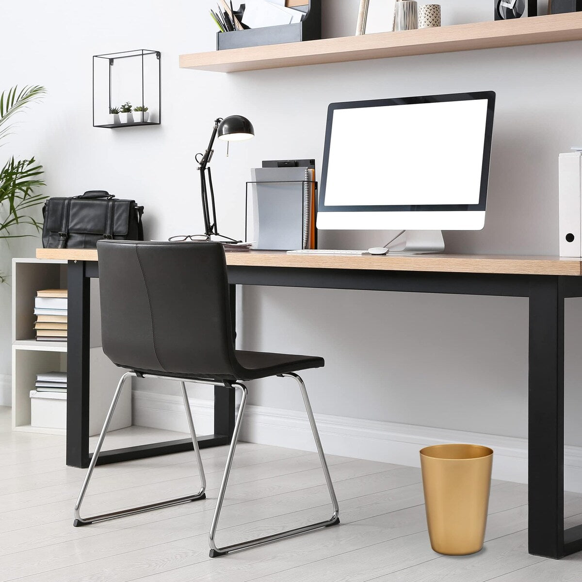 HOLD N’ STORAGE - Set of 2 Small Trash Can with Open Top for Compact and Tight Spaces – 1.58 Gallon Capacity