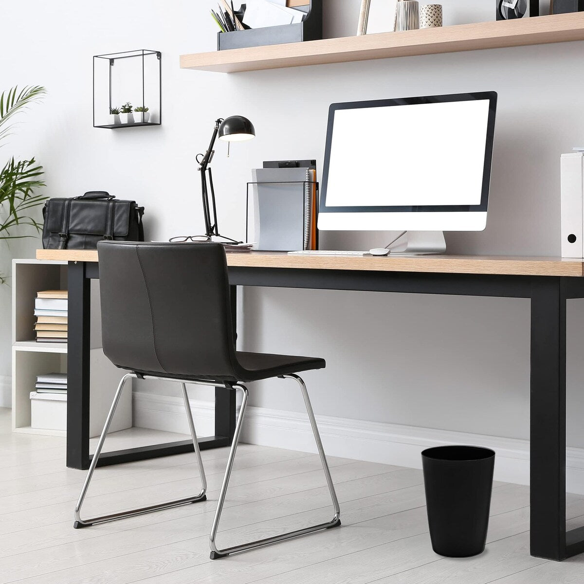 HOLD N’ STORAGE - Set of 2 Small Trash Can with Open Top for Compact and Tight Spaces – 1.58 Gallon Capacity