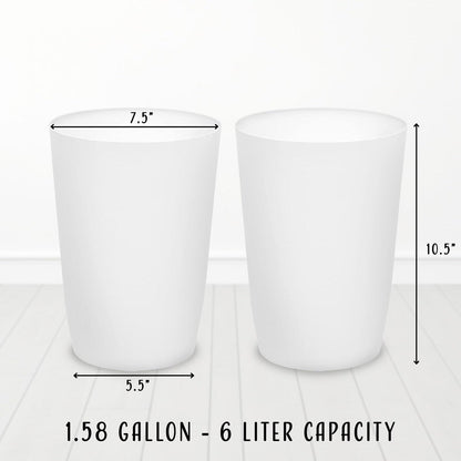 HOLD N’ STORAGE - Set of 2 Small Trash Can with Open Top for Compact and Tight Spaces – 1.58 Gallon Capacity