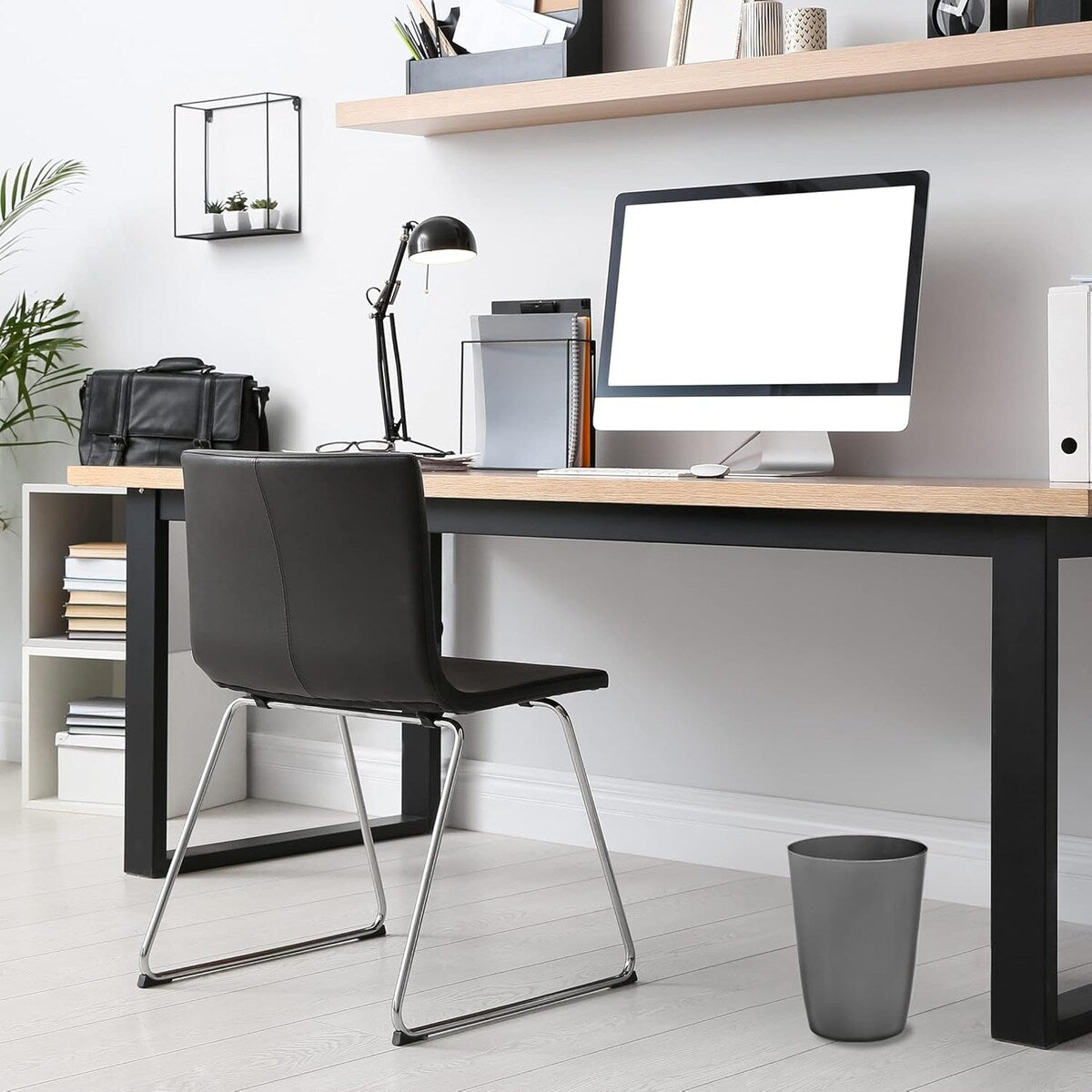 HOLD N’ STORAGE - Set of 2 Small Trash Can with Open Top for Compact and Tight Spaces – 1.58 Gallon Capacity