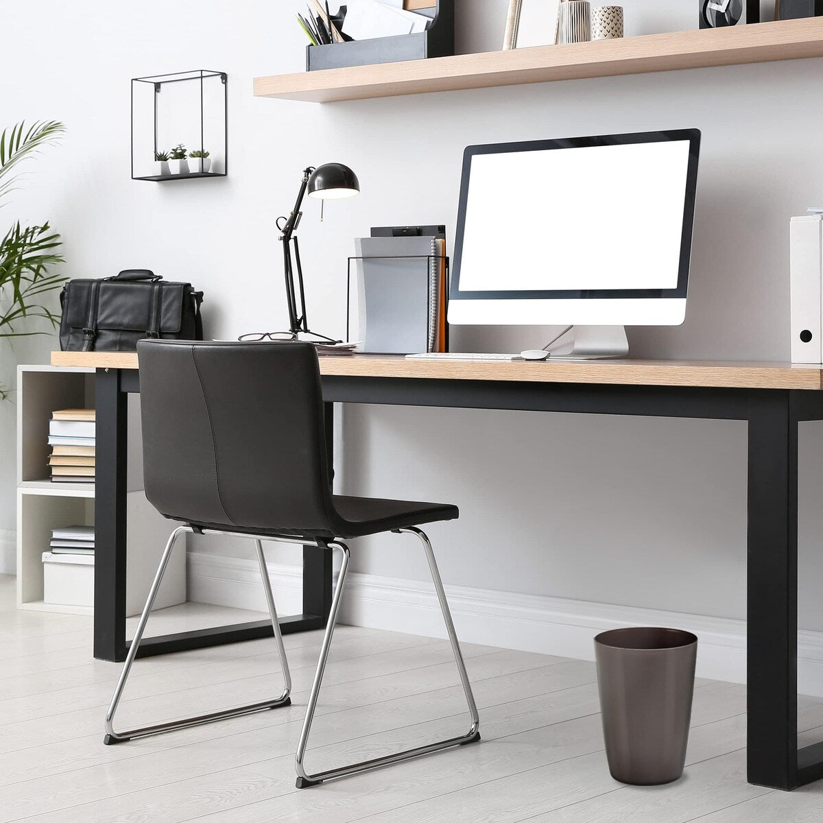 HOLD N’ STORAGE - Set of 2 Small Trash Can with Open Top for Compact and Tight Spaces – 1.58 Gallon Capacity