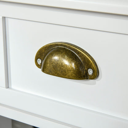 HOMCOM 2-Tier Night Stand with Drawer, Narrow End Table with Bottom Shelf, for Living Room or Bedroom