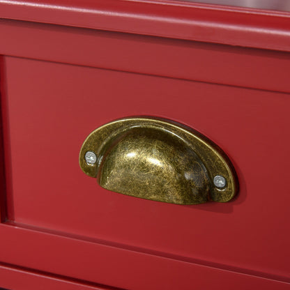 HOMCOM 2-Tier Night Stand with Drawer, Narrow End Table with Bottom Shelf, for Living Room or Bedroom