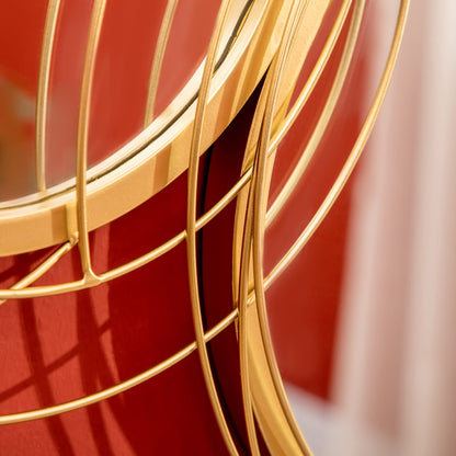 HOMCOM Metal Wall Art Modern Mirror Decor Home Hanging Wall Sculptures for Living Room Bedroom Dining Room, Gold