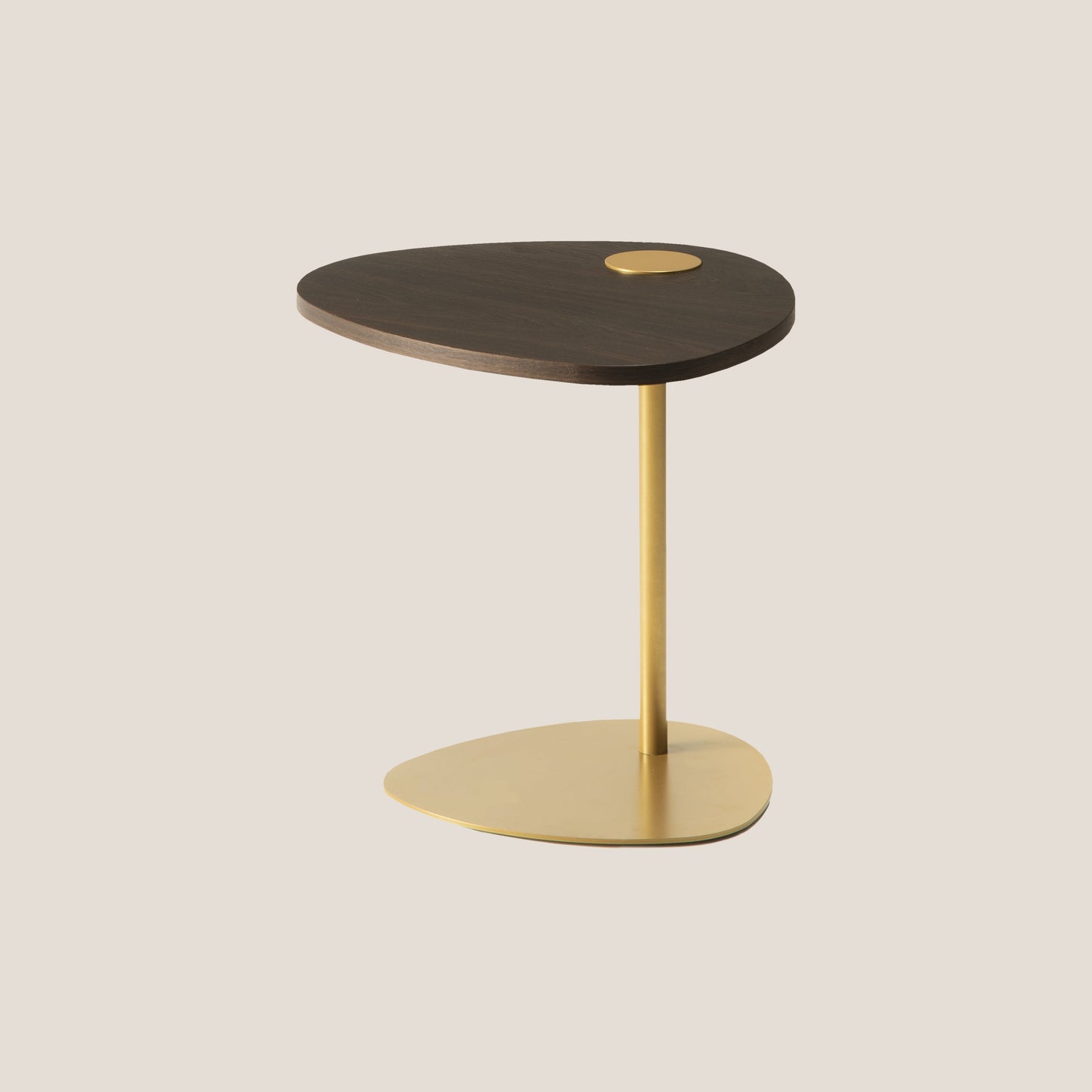 Hug tavolino da salotto con piano in legno struttura oro