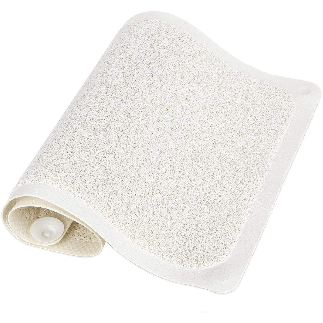 HUJI Slip-Resistant Loofah Shower Mat