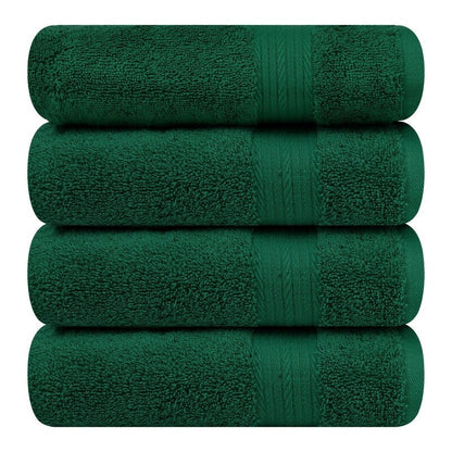 Hand Towels for Bathroom Cotton 600 GSM 18X28 Inch by Ample Decor - 4 Pcs