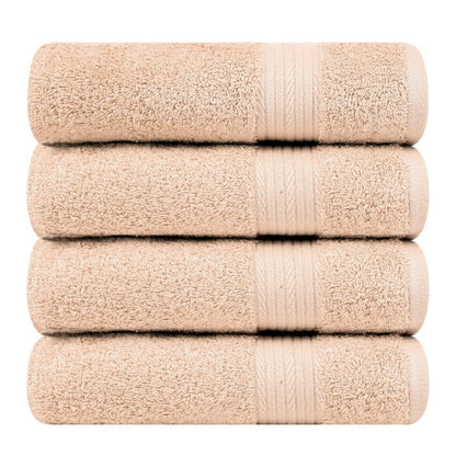 Hand Towels for Bathroom Cotton 600 GSM 18X28 Inch by Ample Decor - 4 Pcs