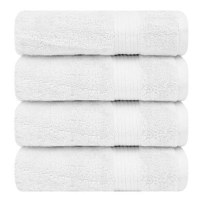 Hand Towels for Bathroom Cotton 600 GSM 18X28 Inch by Ample Decor - 4 Pcs