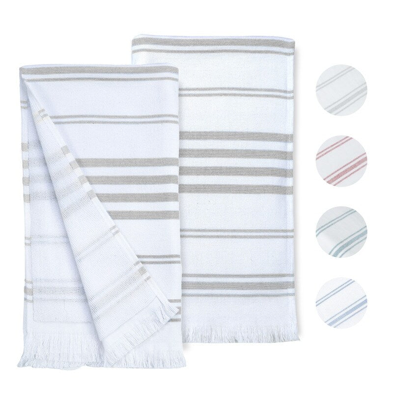 Hand Towels for Kitchen Quick Drying 16 x 28 Inch by Ample Decor - 2 Pcs