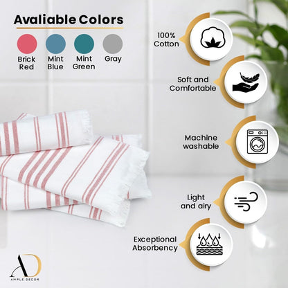 Hand Towels for Kitchen Quick Drying 16 x 28 Inch by Ample Decor - 2 Pcs