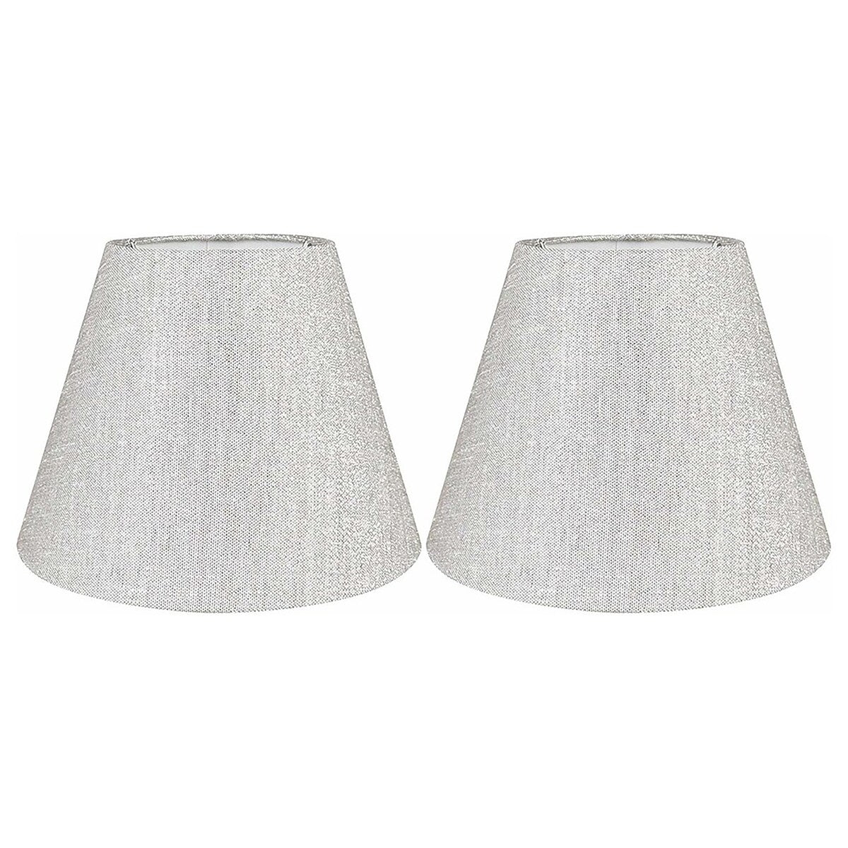 Hardback Faux Silk Conical Lamp Shade, 5 inch Top, 9 inch Bottom, 7 inch Slant