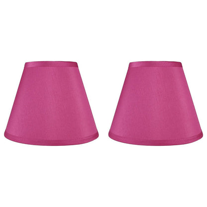 Hardback Faux Silk Conical Lamp Shade, 5 inch Top, 9 inch Bottom, 7 inch Slant