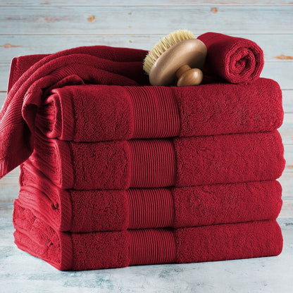 Hearth & Harbor 100 Percent Cotton Ultra Soft and Absorbent Bath Towel Set