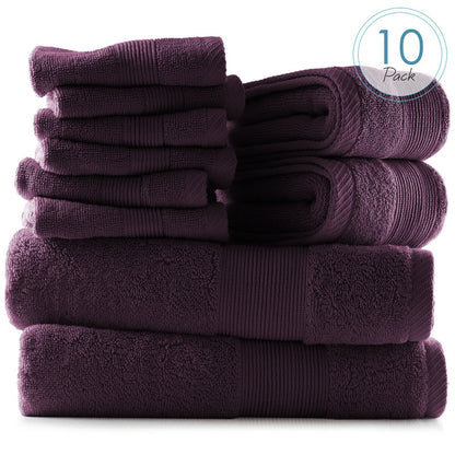 Hearth & Harbor 100 Percent Cotton Ultra Soft and Absorbent Bath Towel Set
