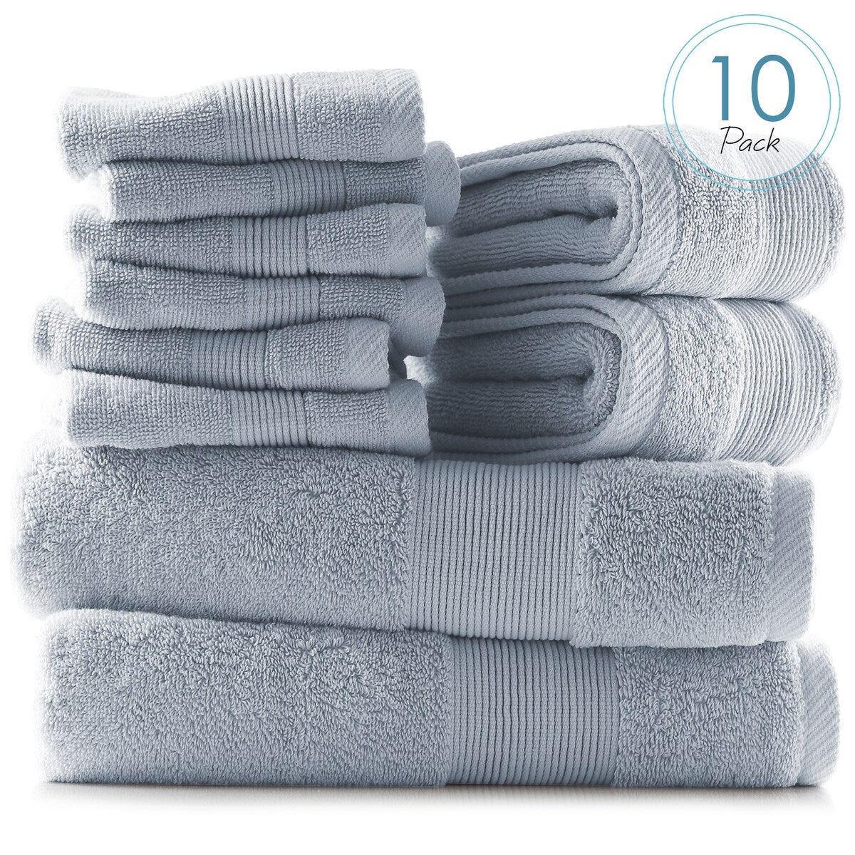 Hearth & Harbor 100 Percent Cotton Ultra Soft and Absorbent Bath Towel Set