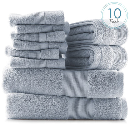 Hearth & Harbor 100 Percent Cotton Ultra Soft and Absorbent Bath Towel Set