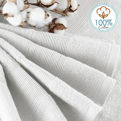 Hearth & Harbor 100 Percent Cotton Ultra Soft and Absorbent Bath Towel Set