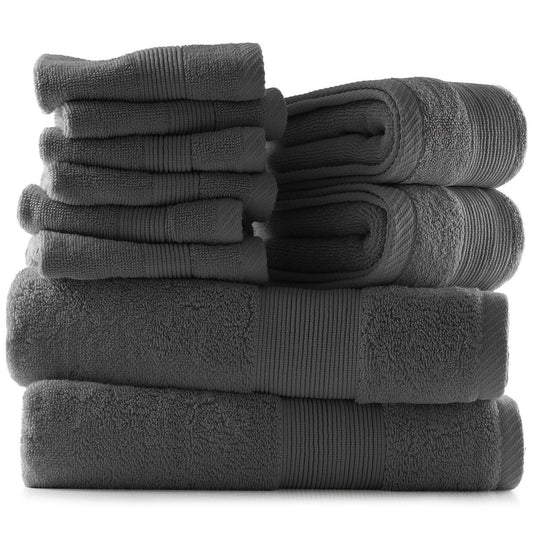 Hearth & Harbor 100 Percent Cotton Ultra Soft and Absorbent Bath Towel Set