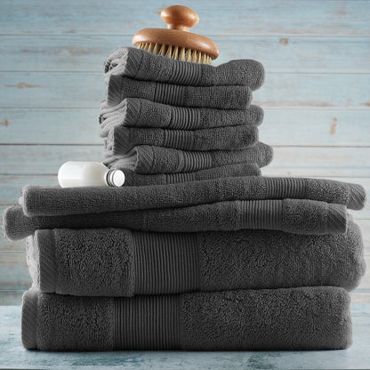 Hearth & Harbor 100 Percent Cotton Ultra Soft and Absorbent Bath Towel Set