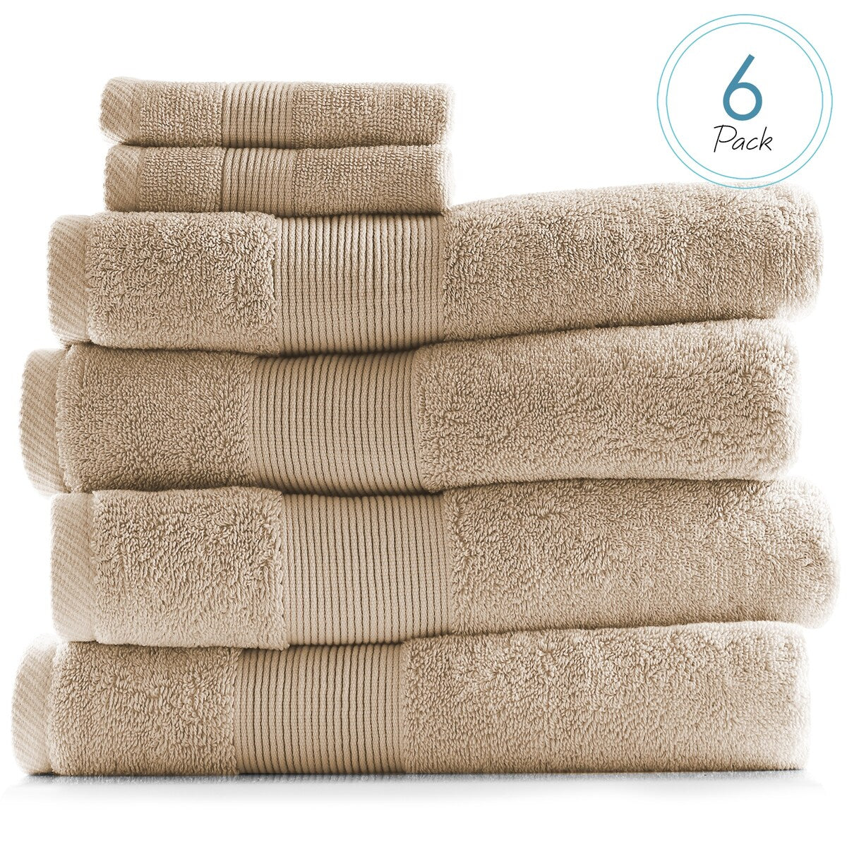 Hearth & Harbor 100 Percent Cotton Ultra Soft and Absorbent Bath Towel Set