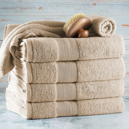 Hearth & Harbor 100 Percent Cotton Ultra Soft and Absorbent Bath Towel Set