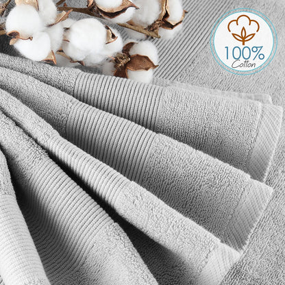 Hearth & Harbor 100 Percent Cotton Ultra Soft and Absorbent Bath Towel Set